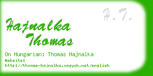 hajnalka thomas business card